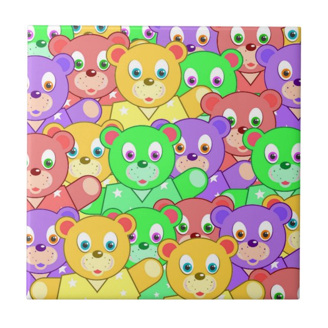 COLORFUL TEDDY BEARS TILE (Front)