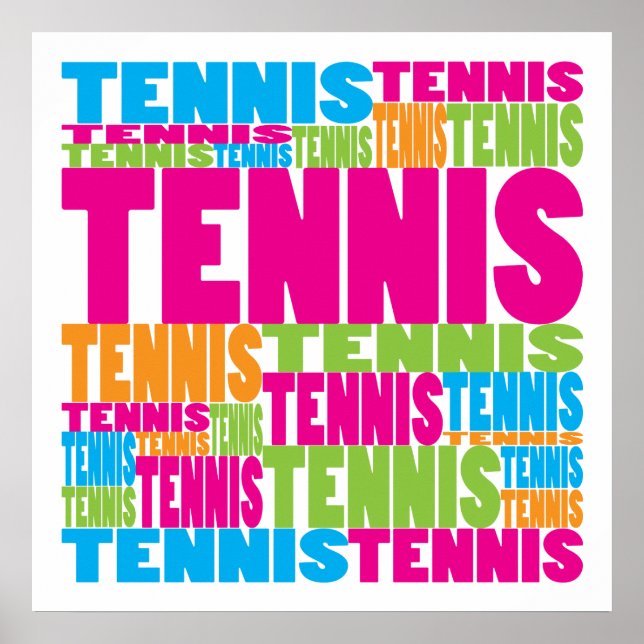 Colorful Tennis Poster (Front)