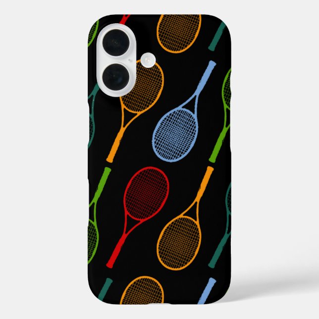 colorful tennis rackets pattern Case-Mate iPhone case (Back)