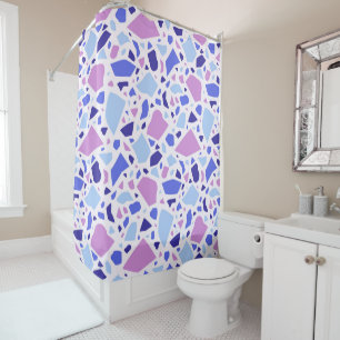 Colorful Terrazzo Pattern Shower Curtain