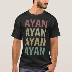 Colorful Text Art - Ayan Name T-Shirt