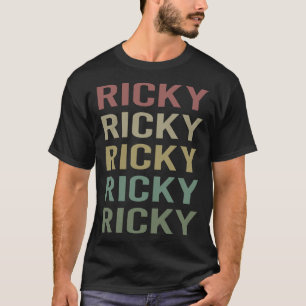 Colorful Text Art - Ricky Name T-Shirt