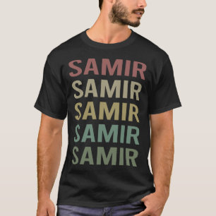 Colorful Text Art - Samir Name T-Shirt
