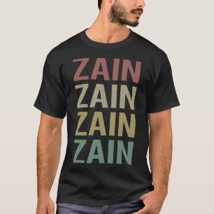 Colorful Text Art - Zain Name T-Shirt