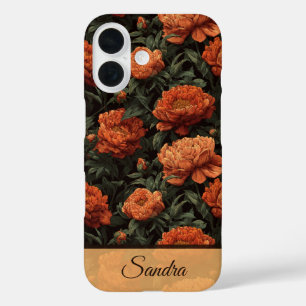 Colorful Thank You Gift Peony Name iPhone 16 Case