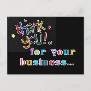 Colorful Thank You Postcard