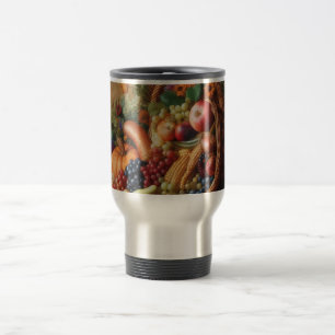Colorful/Thanksgiving/Cornucopia/Fall Travel Mug
