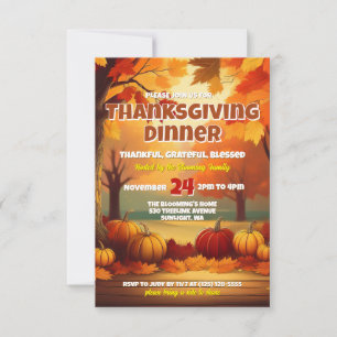 Colorful Thanksgiving Invite