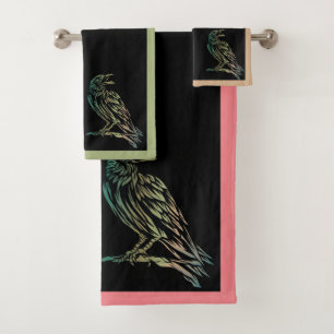 Colorful The Raven Bath Towel Set