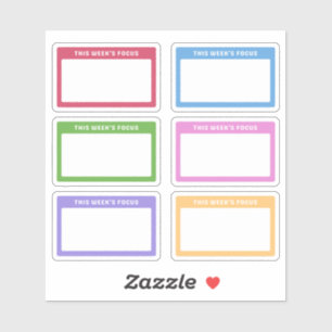 Colorful This Week's Focus Weekly Planner