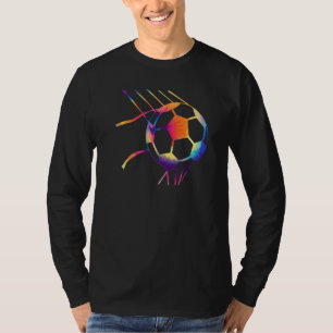 Colorful Tie Dye Soccer Ball Player Sports Mens Bo T-Shirt