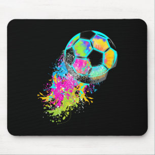 Colorful Tie Dye Soccer Ll Mouse Mat