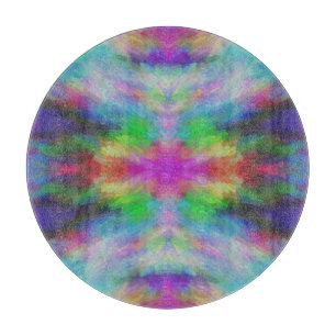 Colorful Tie Dye Style Art Cutting Board