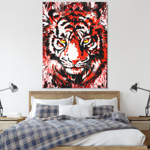 Colorful Tiger Canvas Print   Colorful Tiger Art
