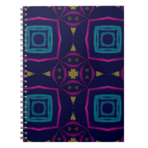 Colorful Tile illustration. Fashion Geometric Orna Notebook