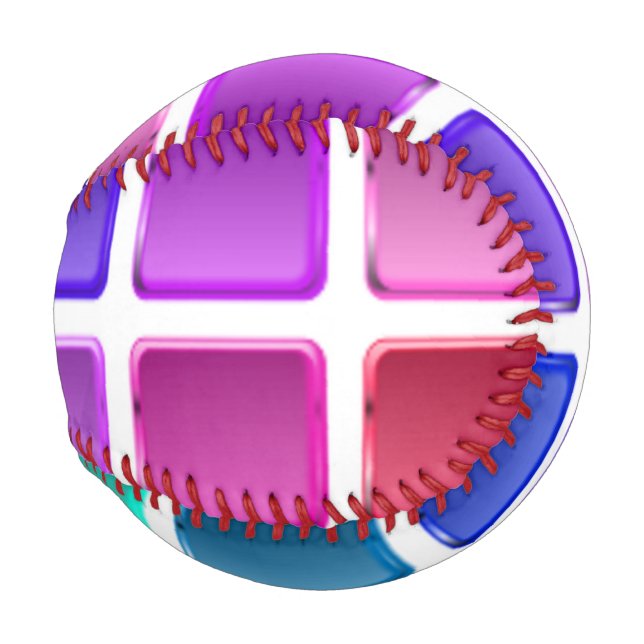 COLORFUL TILE SQUARES BASEBALL (Front Right)