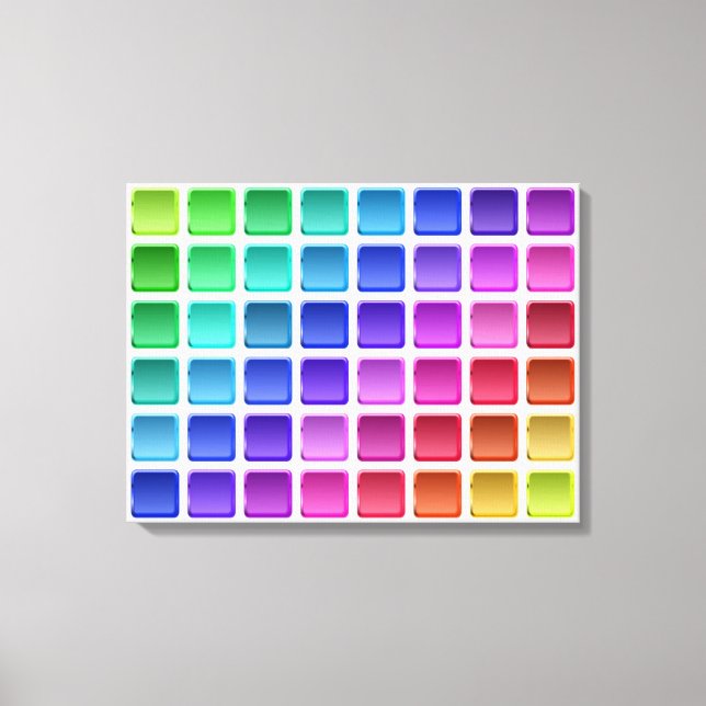 COLORFUL TILE SQUARES CANVAS PRINT (Front)