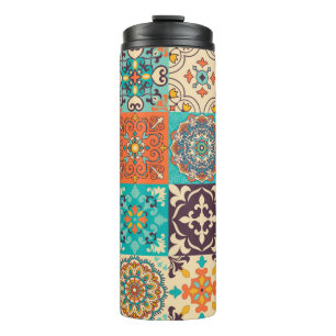 Colorful tiles Blue. Traditional Portuguese Thermal Tumbler