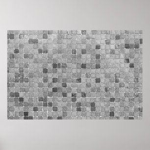 Colorful tiles in Lisbon in urban wallabstract, an Poster