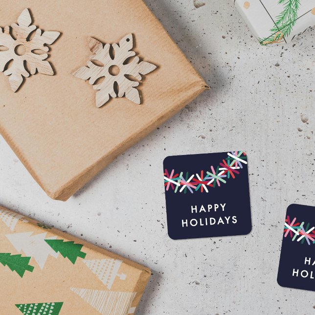 Colorful Tinsel Garland Happy Holidays Sticker (Creator Uploaded)