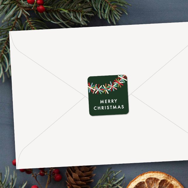 Colorful Tinsel Garland Merry Christmas Sticker (Creator Uploaded)