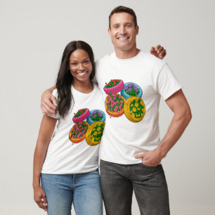 Colorful Tire Planters – Bright Floral Garden T-Shirt