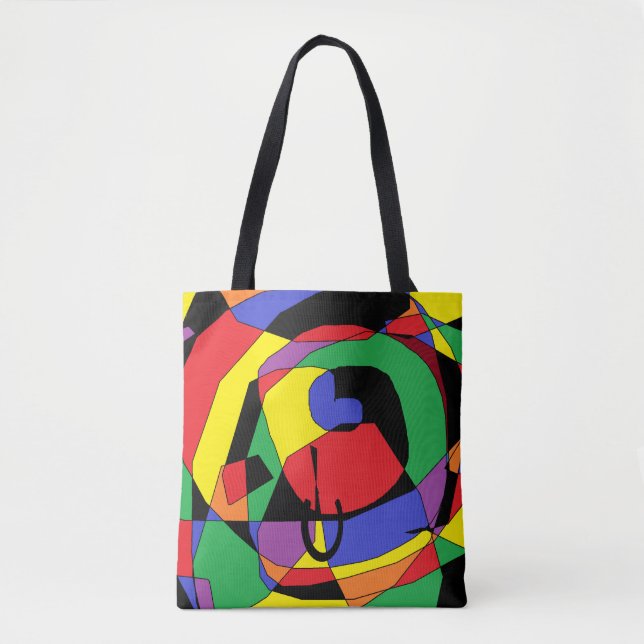 Colorful Tote Bag Fresh Multicolored Design (Front)