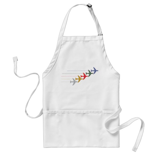 colorful travel airplanes standard apron (Front)
