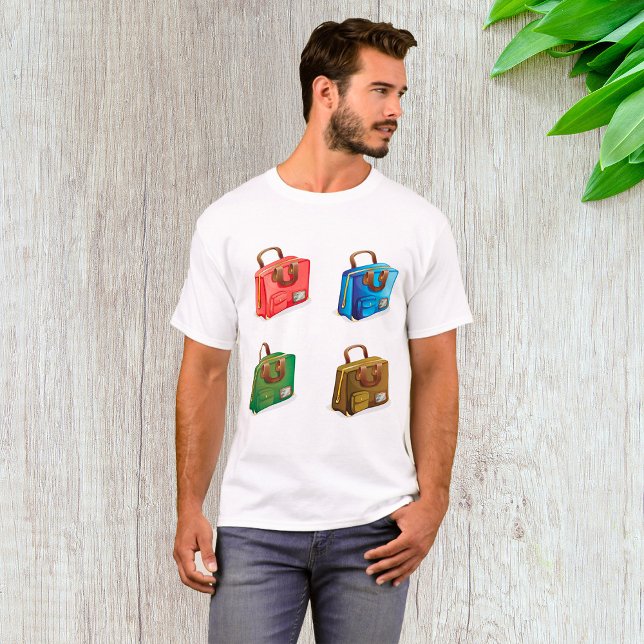 Colorful Travel Briefcase Collection T-Shirt (Creator Uploaded)
