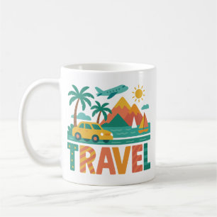 Colorful Travel Vacation Adventure Coffee Mug