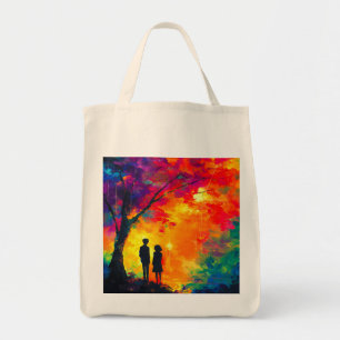 Colorful Tree of Love Tote Bag