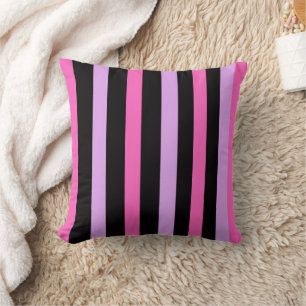 Colorful Trendy pink and black  Cushion