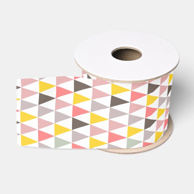colorful triangle pattern grosgrain ribbon (Spool)