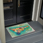 Colorful Triangles by Wassily Kandinsky Doormat<br><div class="desc">Please visit my store for more interesting design and more color choice => zazzle.com/colorfulworld*</div>
