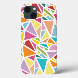 Colorful triangles pattern iPhone 13 case