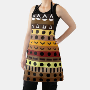 Colorful Tribal Deco Art Pattern Apron