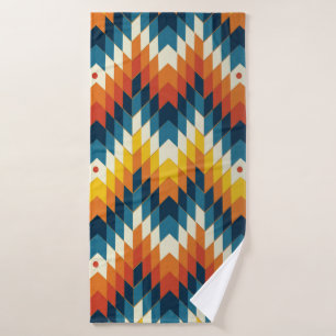 Colorful tribal ethnic seamless pattern bath towel