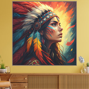 Colorful Tribal Spirit Art Print