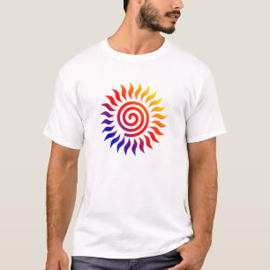 COLORFUL TRIBAL SUN SPIRAL SYMBOL T-Shirt