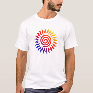 COLORFUL TRIBAL SUN SPIRAL SYMBOL  T-Shirt