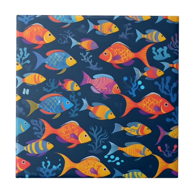 Colorful tropical fish  tile (Front)