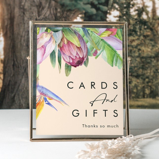 Colorful Tropical Floral | Peach Cards and Gifts Poster (Creator Uploaded)
