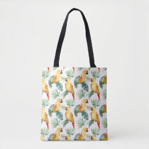 Colorful Tropical Parrot Tote Bag