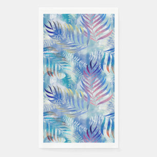 Colorful tropical pattern with palm leaves. napkin