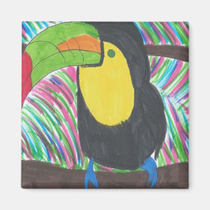 Colorful Tropical Toucan Magnet