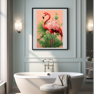 Colorful Tropical🌴🦩Flamingo Paradise Poster