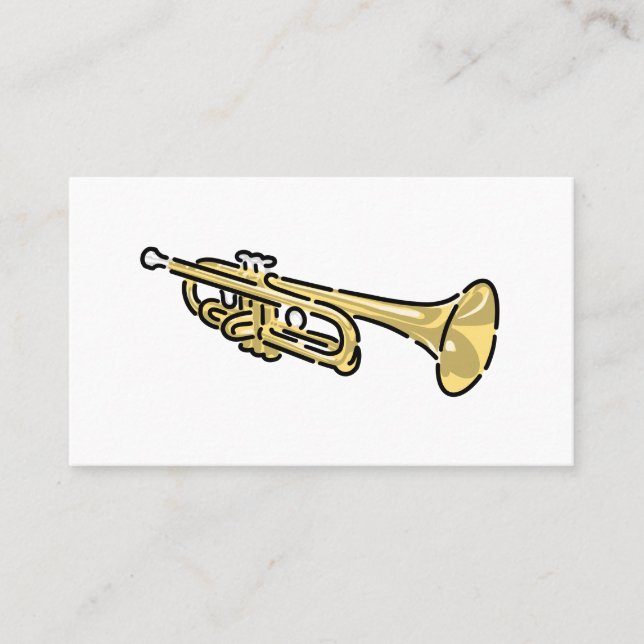 Colorful Trumpet Logo Business Card (Front)