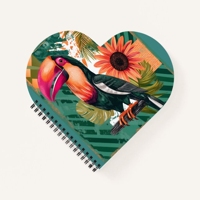 Colorful Tukan in the jungle Notebook (Front)