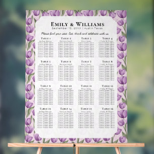 Colorful Tulip Flower Vintage Wedding  Acrylic Sign