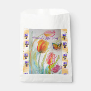 Colorful Tulip Flowers floral Party Favor Bags